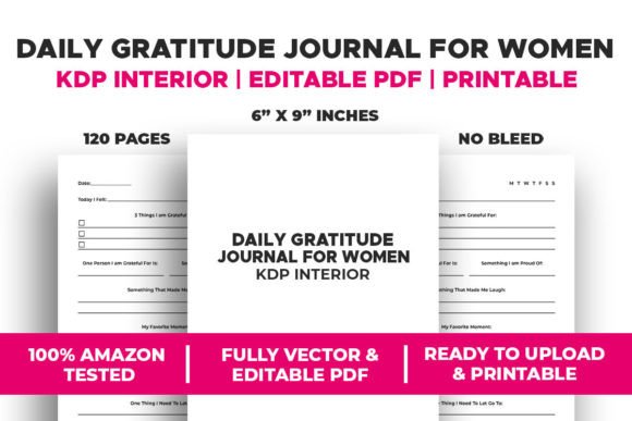 Download Daily Gratitude Journal for Women KDP - Journal Collection
