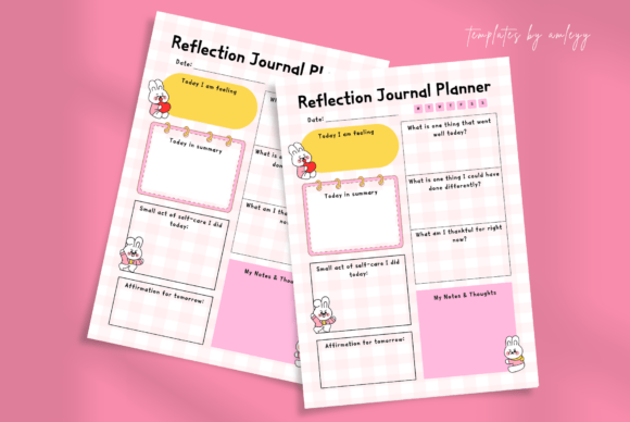 Download Cute Reflection Journal Planner Template - Journal Collection