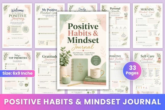 Download Positive Habits &amp; Mindset Journal - Journal Collection
