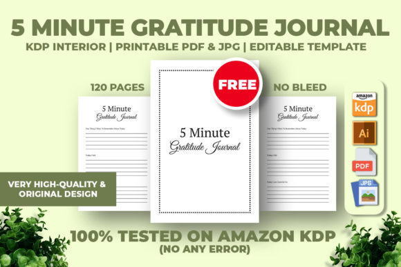 Download 5 Minute Gratitude Journal KDP Interior - Journal Collection