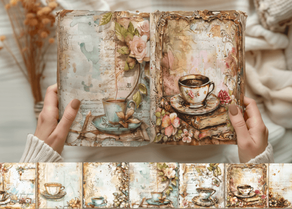 Download Vintage Coffee Junk Journal Paper - Journal Collection
