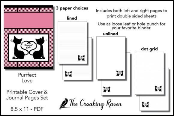 Download Purrfect Love Printable Journal Pages - Journal Collection