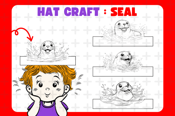Download Hat Craft Seal Coloring Activity - Sea Collection